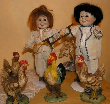 Max und Moritz Puppen von K&auml;mmer und Reinhardt - Reproduktion von Barbara Benken
