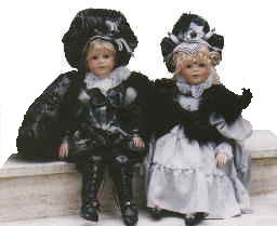 Romeo und Julia, K&uuml;nstlerpuppen von Rosemarie Kunz